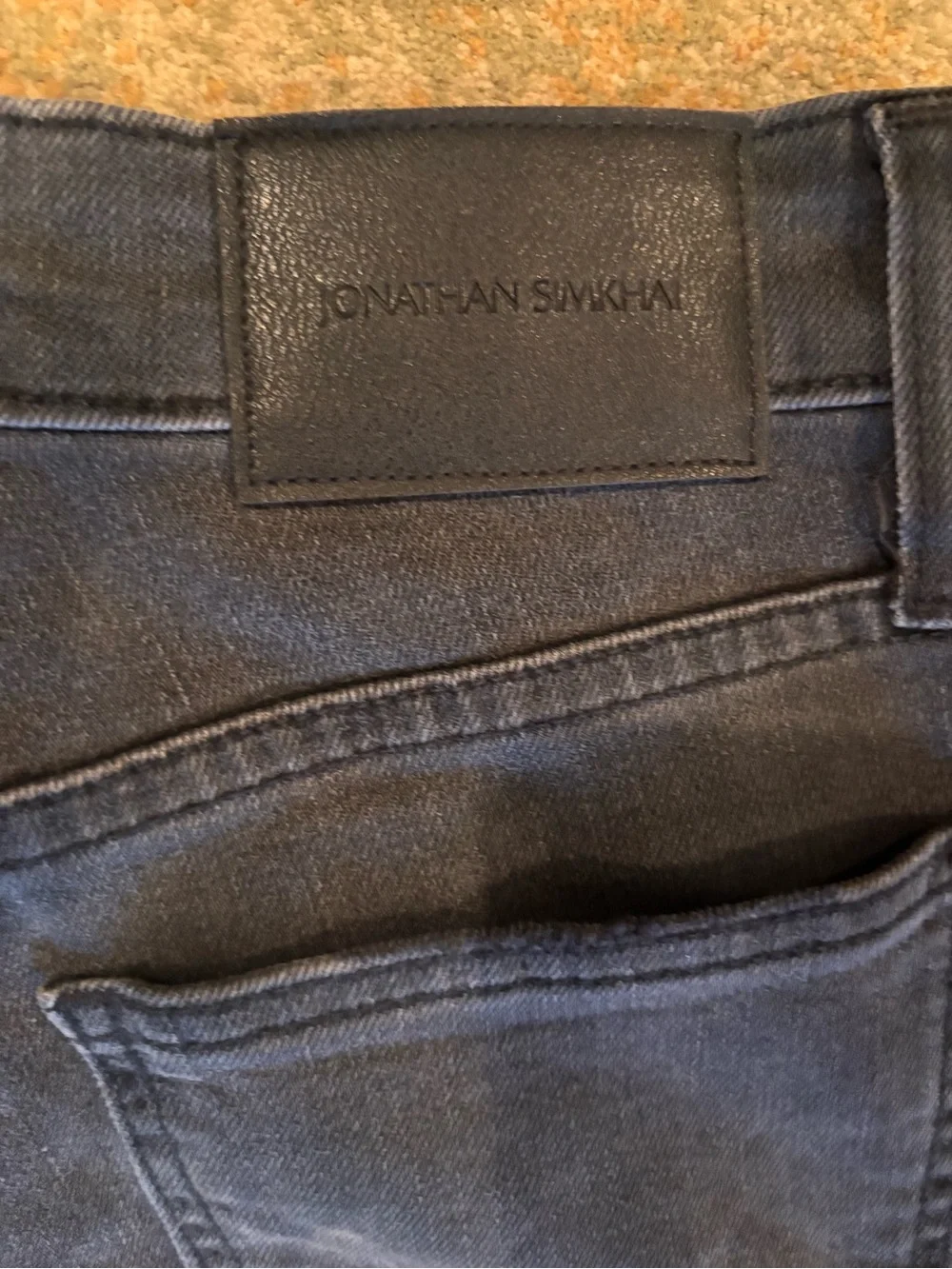 Jonathan Simkhai Standard Jeans Women’s 25 Black Distressed Raw Hem High Rise